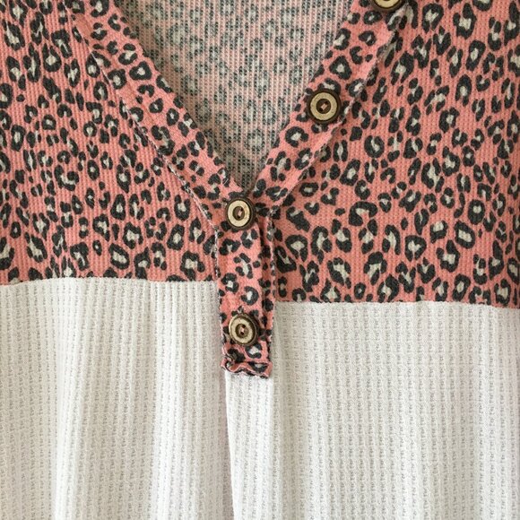 7th Ray Lightweight Waffle Knit/Color BlockTop - Picture 4 of 4